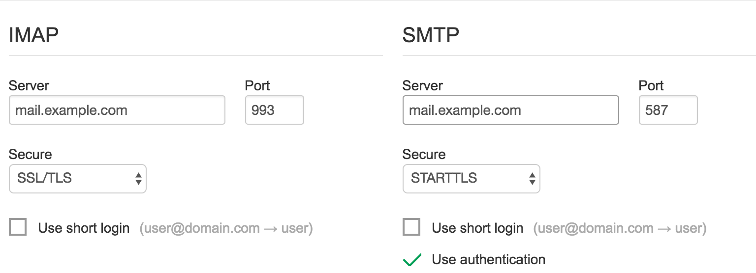 rainloop domain configuration